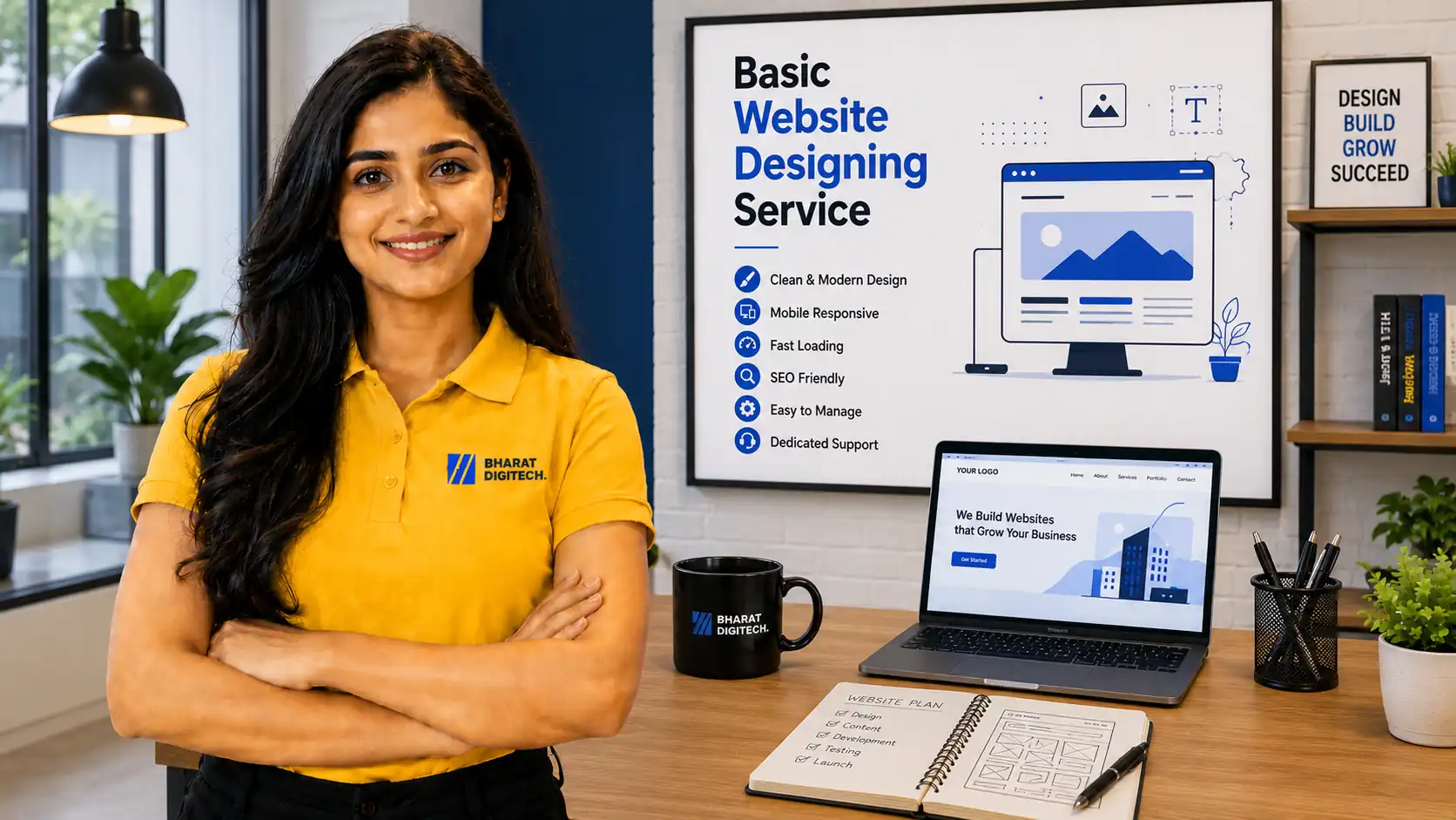 Basic Website Design support by Bharat Digitech